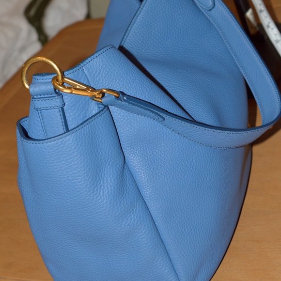 Prada Vitello Daino Cobalto Blue Leather Tote Shoulder Bag B4863M $1640 w Cards - Picture 5 of 15